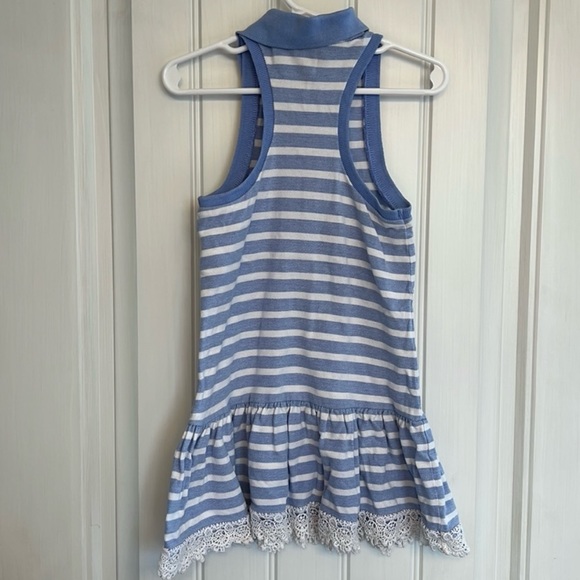 EUC - Polo Ralph Lauren Blue and White strip Summer dress 4t - Picture 3 of 4
